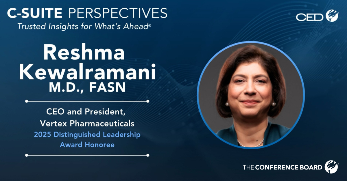 Leadership in Challenging Times: A Discussion with Reshma Kewalramani, Vertex Pharmaceuticals